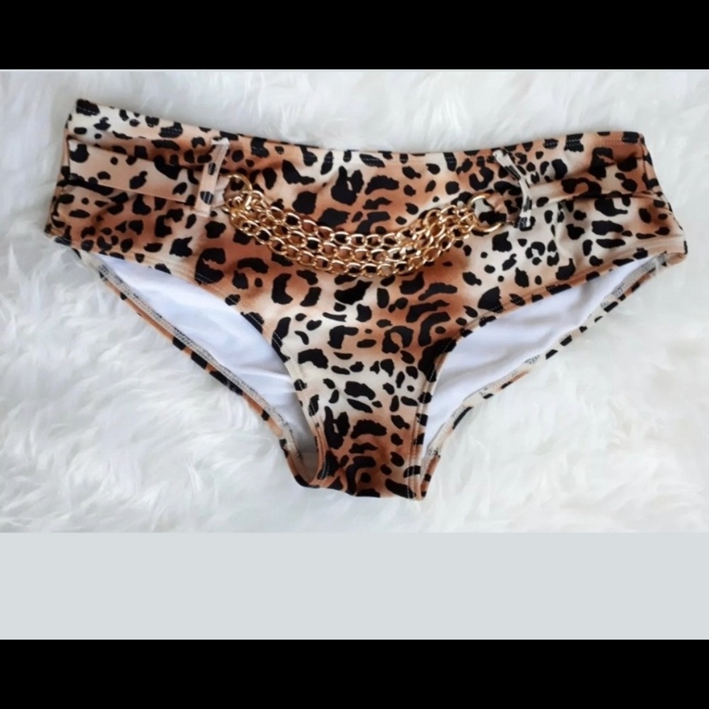 Apollo leopard swim bottoms
